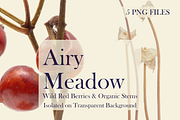 Airy Meadow — Wild Red Berries & Org, an Object Graphic by Aga Silva (Thumbnail 3 of 5)