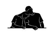 Romantic Couple in Nature Silhouette, a Graphic by Artivon (Thumbnail 2 of 13)