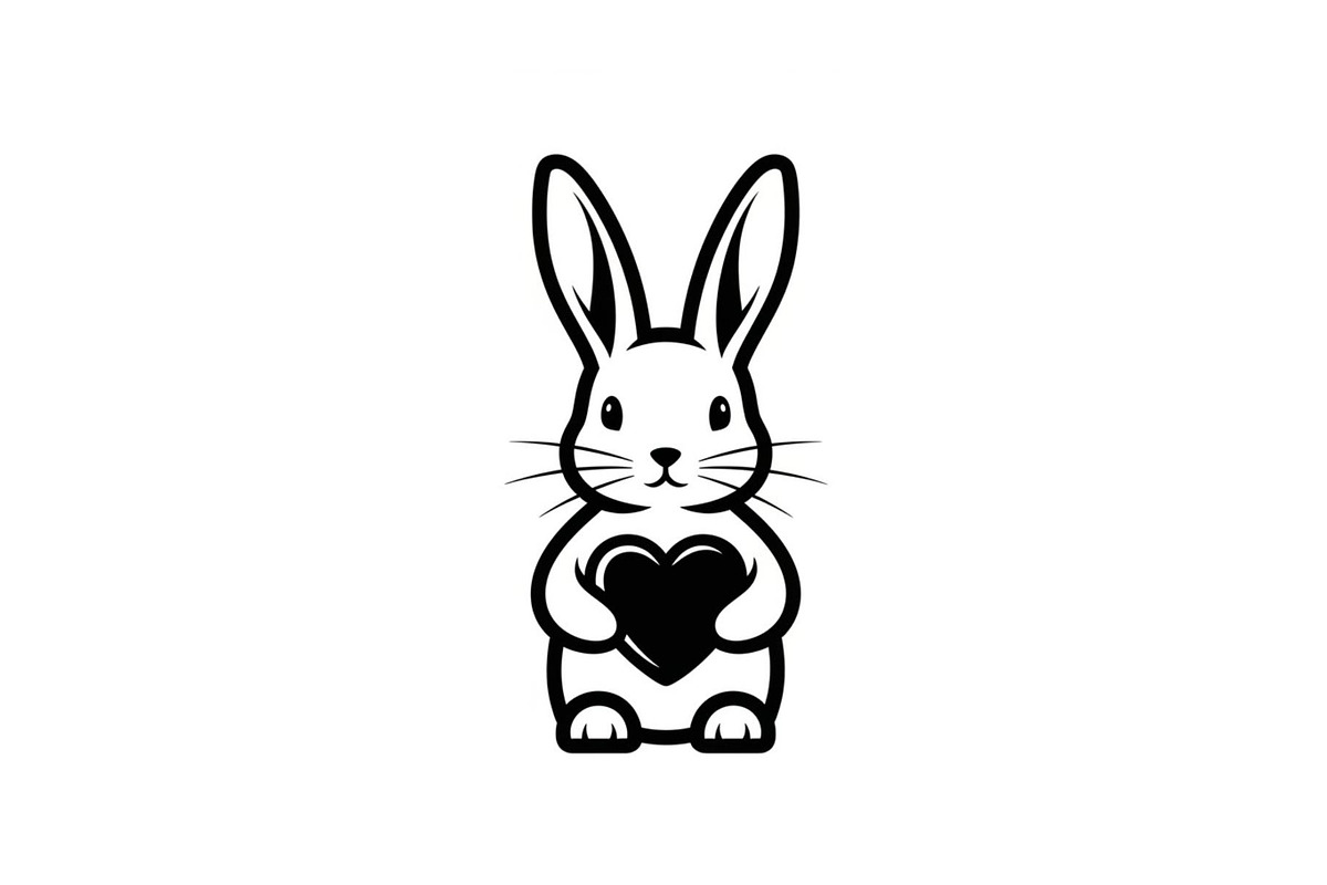Cute Bunny Love Silhouette Icons, an Illustration by Creativeshirt (Photo 5 of 51)