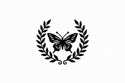 Rose Butterfly Wreath Silhouette —, an Illustration by Amazin_art (Thumbnail 14 of 25)