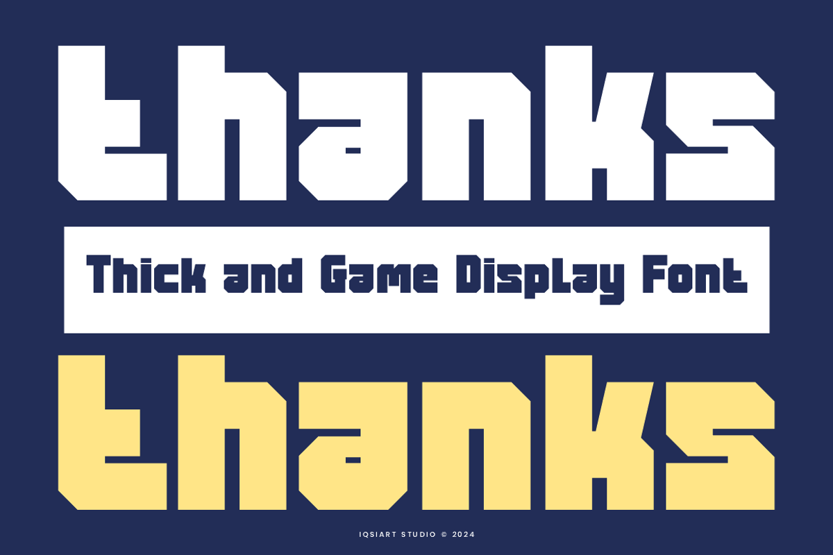 Oritwich - Thick & Game Font, a Sans Serif Font by Iqsiart Studio (Photo 7 of 7)