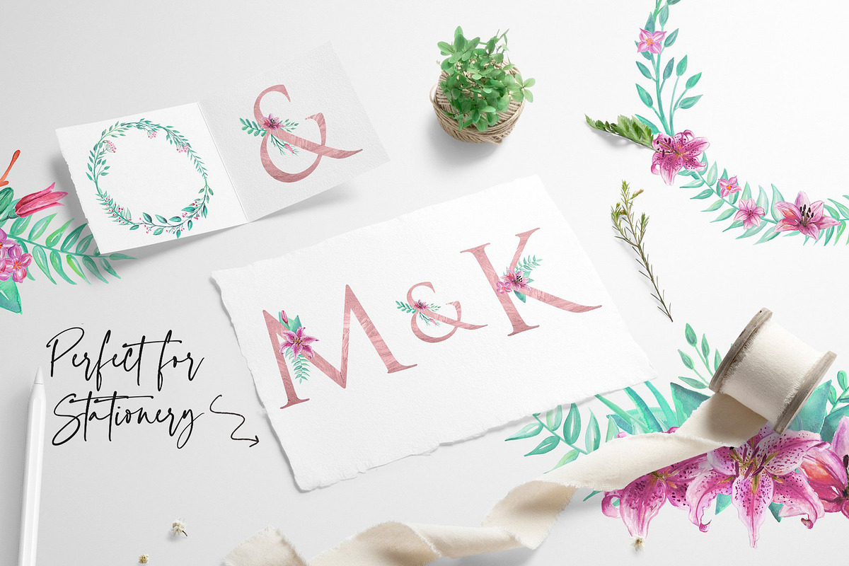 Procreate Watercolor Flowers Stamps, a Brush Add-On by RadekBroz (Photo 7 of 8)