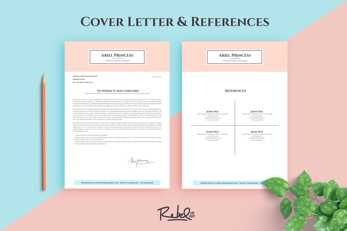 Anthology resume/cv - Sketch support, a Resume Template by Rebelinart (Photo 3 of 6)