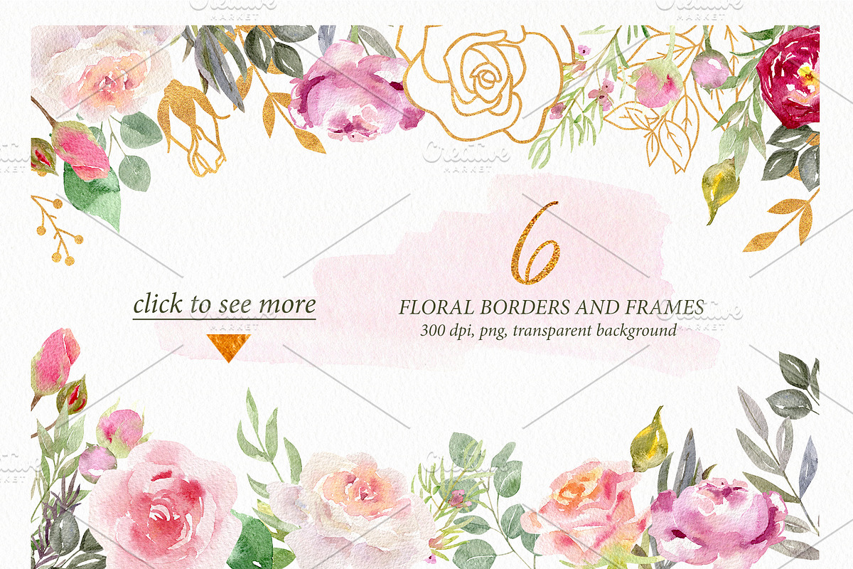 Gold & watercolor collection, a Texture Illustration by Elegantia (Photo 9 of 13)