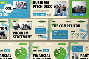 Business Pitch Deck Google Slide, a Presentation Template by graphicook