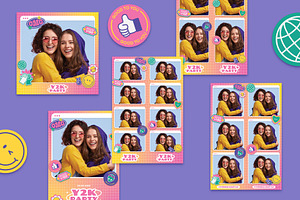 Retro Y2K Photo Strip Layouts, a Card Template by BrandPacks