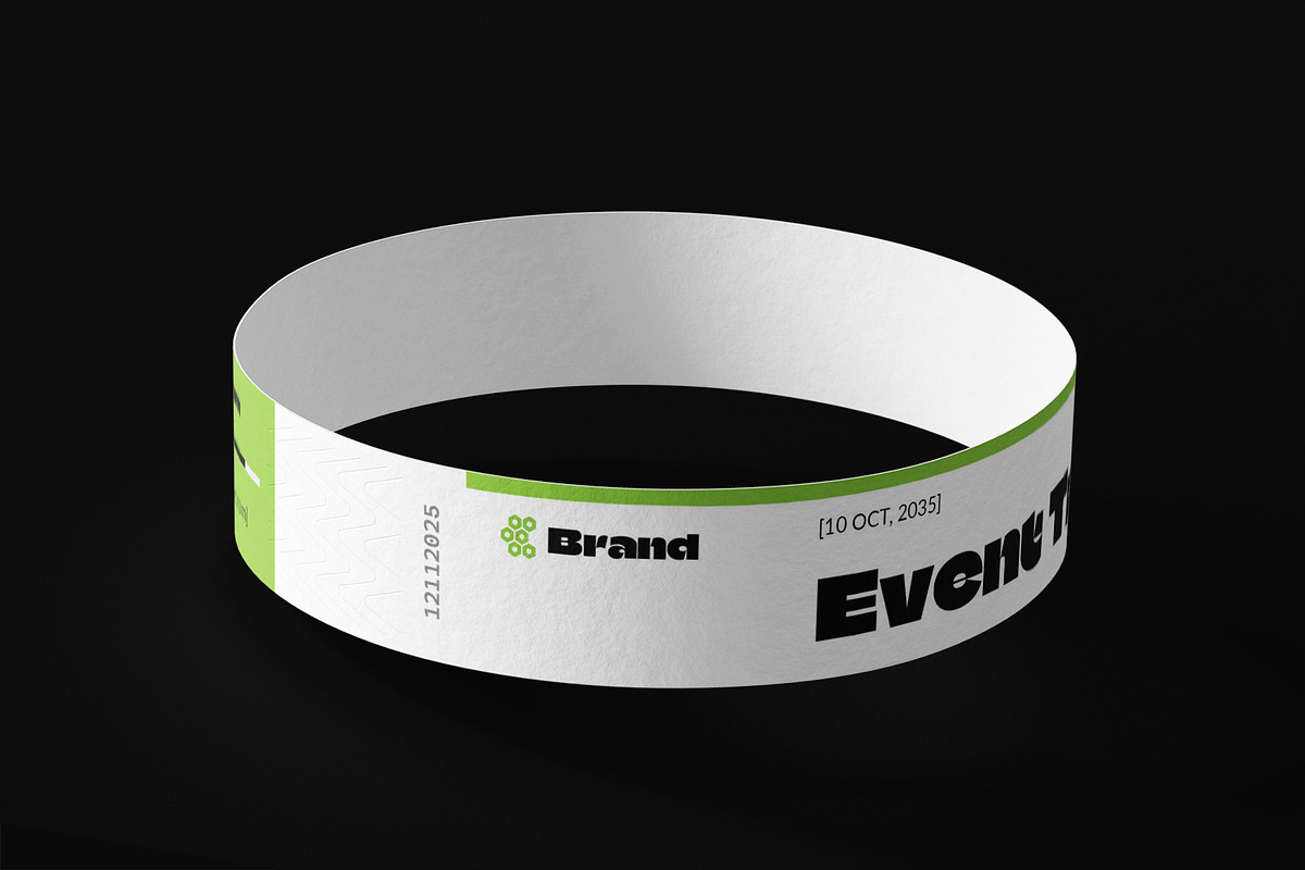 Event Ticket Wristband Template, a Flyer Template by DesignCrest (Photo 4 of 7)