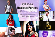 Oil Paint Realistic Portrait, an Action Add-On by Studio Retouch (Thumbnail 1 of 16)