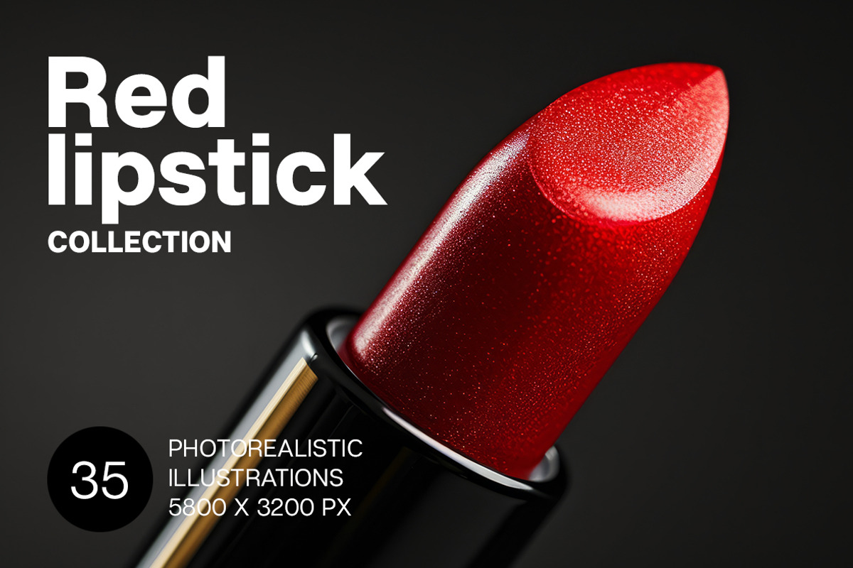 Red lipstick. 35 images, a Beauty & Fashion Photo by Handmadefont (Photo 1 of 10)