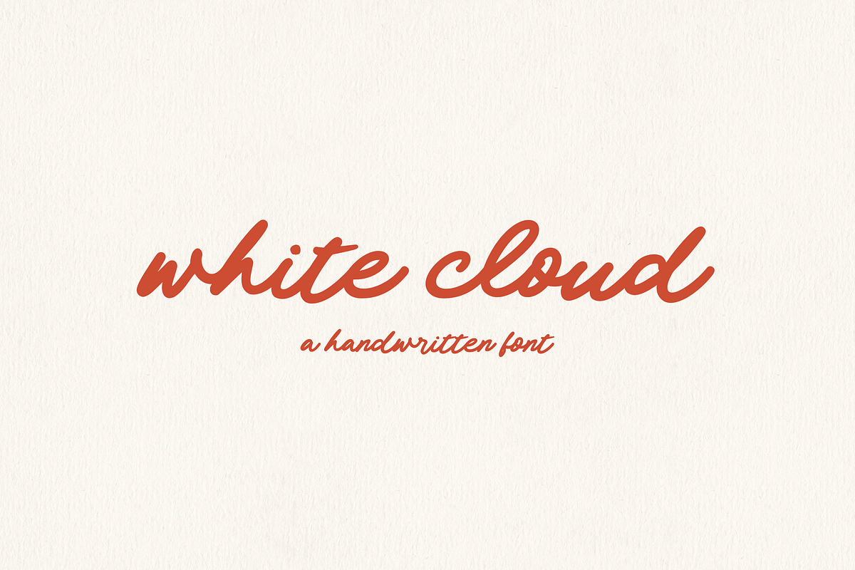 White Cloud Handwritten, a Script Font by etigletters (Photo 1 of 6)
