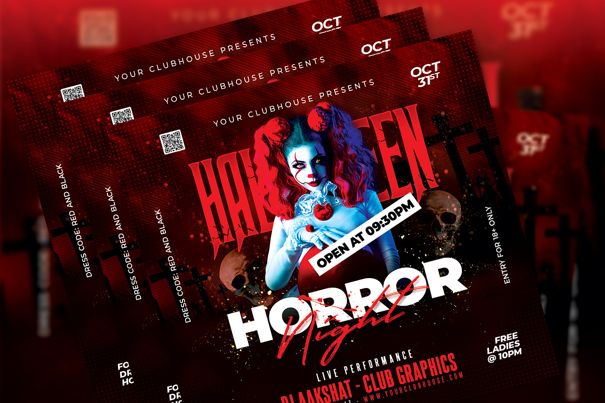Halloween Flyer Template, a Templates & Theme by MithilaCreation (Photo 5 of 6)