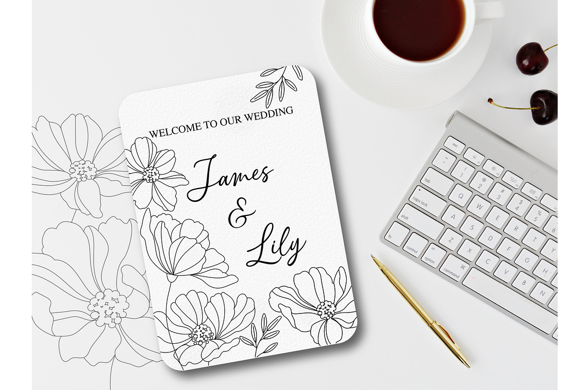 hand drawn floral outline svg file, a Graphic by hanacrochetdesign (Photo 4 of 5)