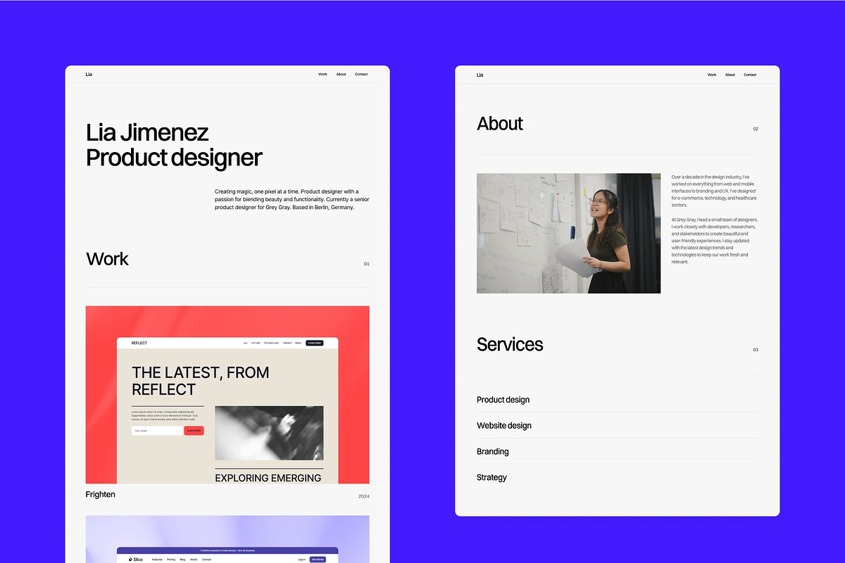 Format Portfolio Template · Framer preview 2