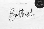 Bettrish // Stylish Signature Font, a Script Font by Bluestudio (Thumbnail 1 of 9)