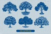 Oak Tree engraving Bundle, an Object Illustration by Arthur Balitskiy (Thumbnail 2 of 4)