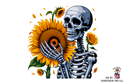 Skeleton Hugging Sunflower PNG, a Graphic by Clipart Bloom (Thumbnail 5 of 12)
