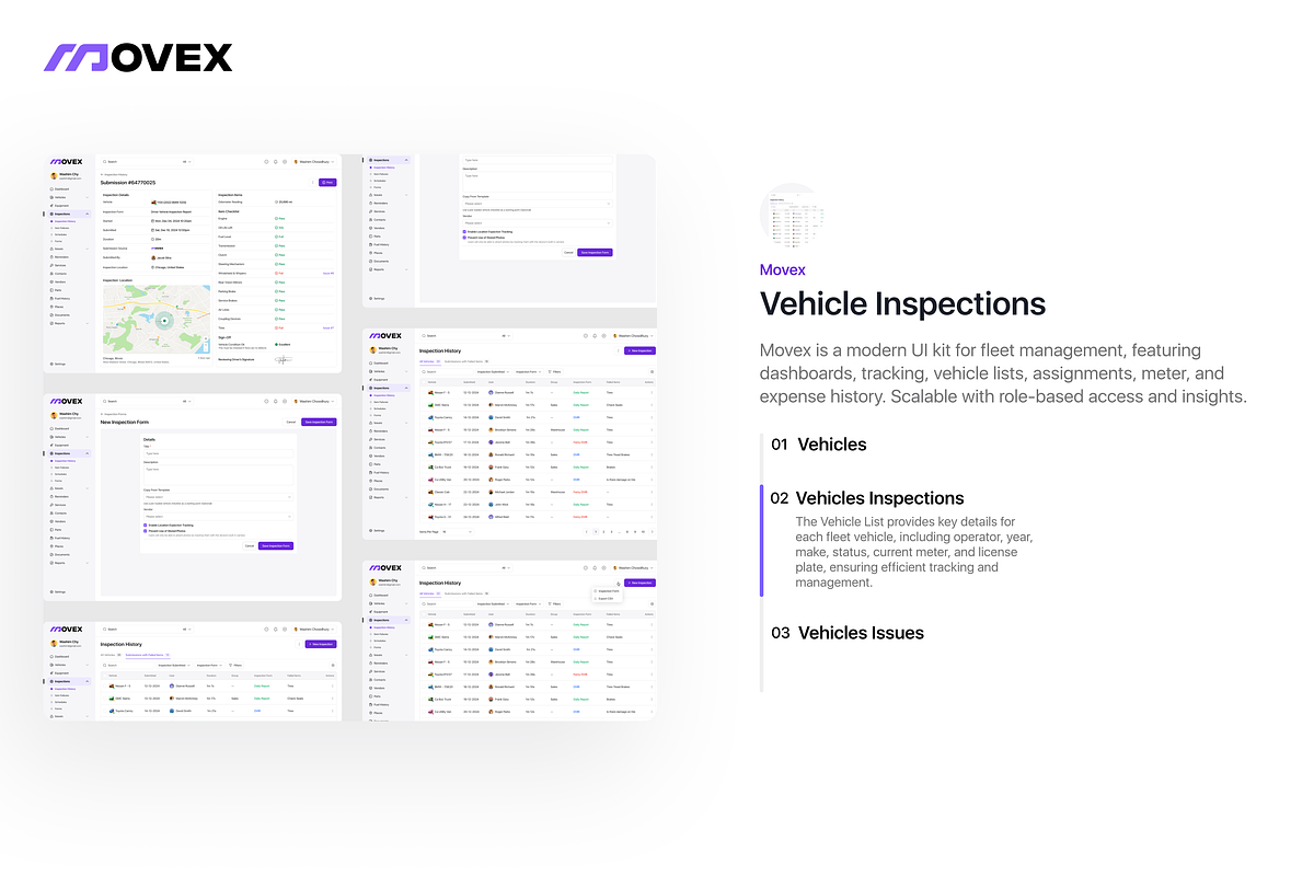 Movex - Fleet Management System, an UI Kit Template by floxui (Photo 9 of 10)