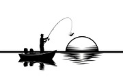 50 Fishing Boat Silhouette Vector, an Illustration by Gaye Art (Thumbnail 12 of 20)