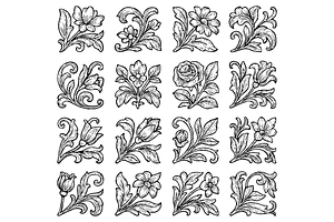 Floral Ornament  Engravings, an Object Graphic by nikagraphic