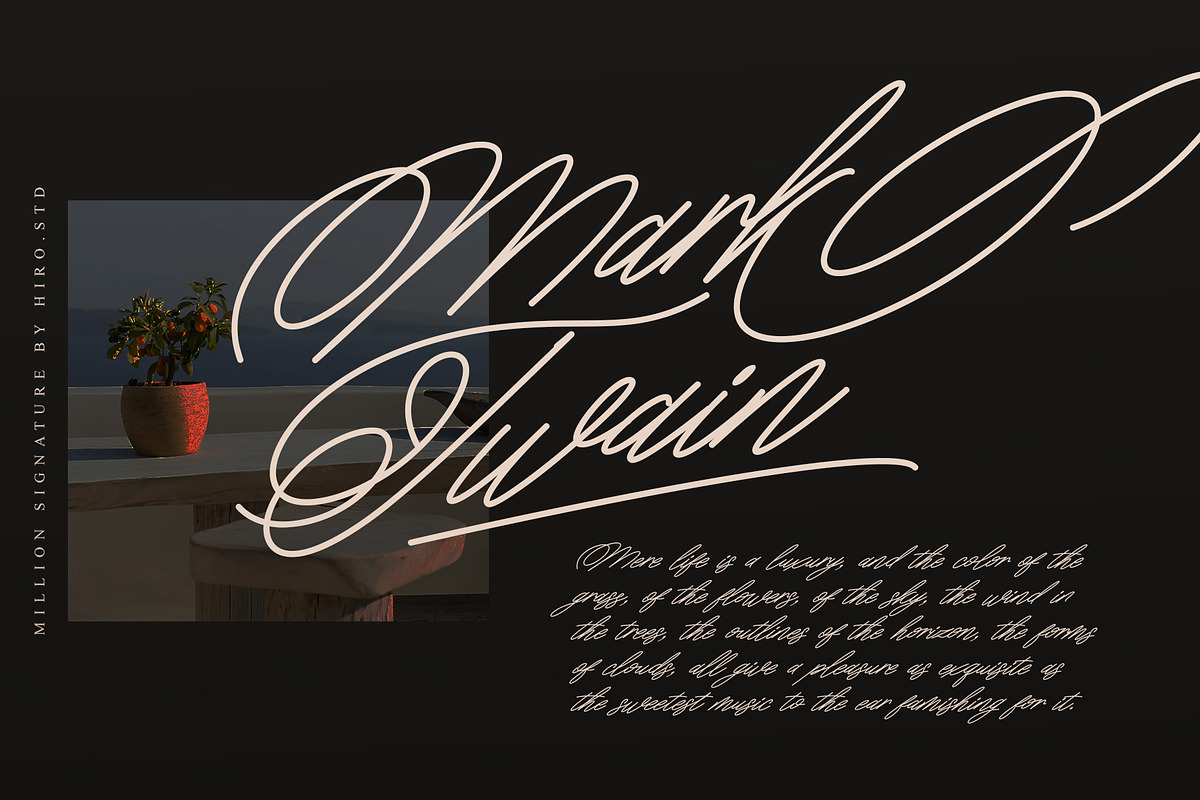 Million Signatures Font, a Script Font by HIRO.std (Photo 5 of 10)