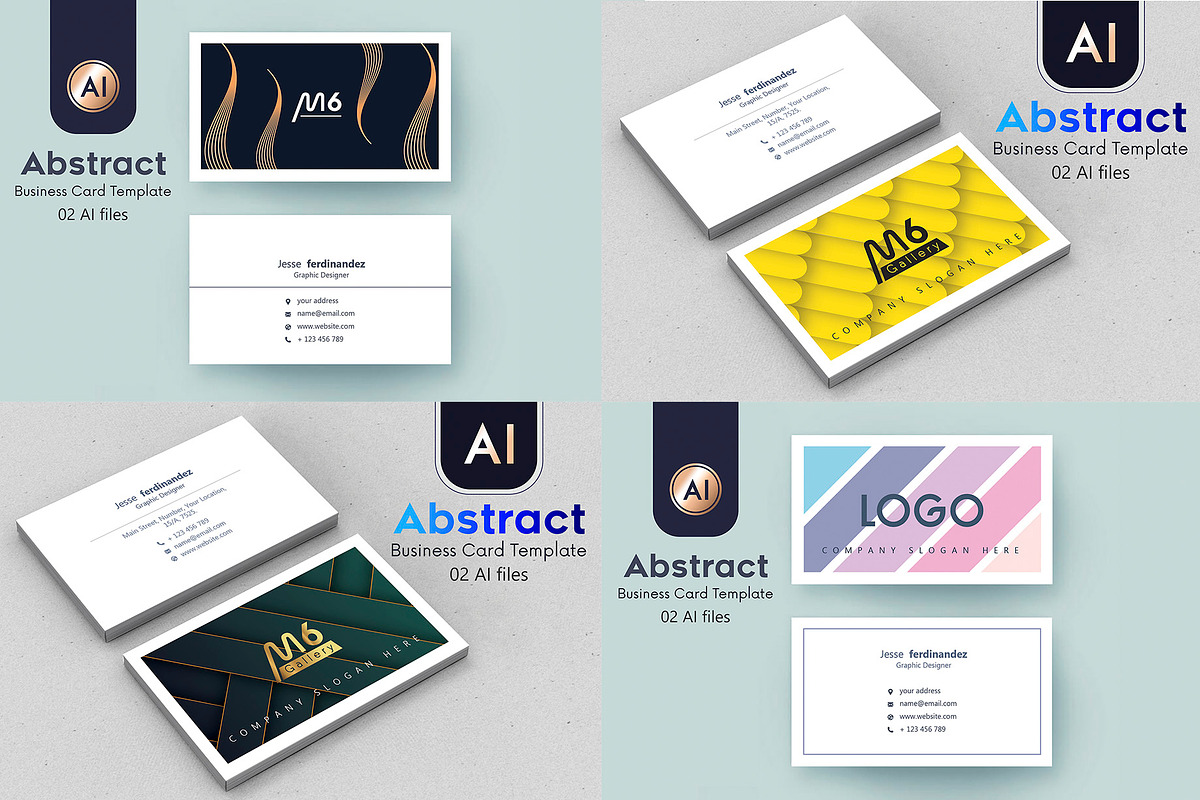 125 Business Card MEGA Bundle, a Business Card Template by M6 Gallery (Photo 4 of 33)