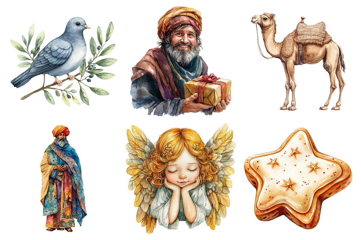 Whimsical Nativity Scene Set, an Illustration by Daily.Designs (Photo 3 of 5)