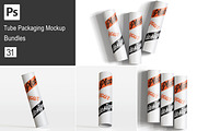 Paper tube packaging mockup bundles, a Packaging Mockup by Ambo Ampeng (Thumbnail 1 of 32)