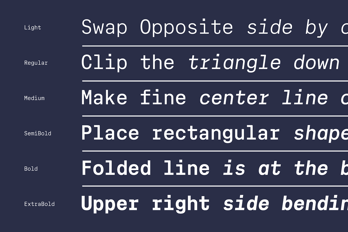 Cx Mono; 12 Fixed Width Fonts, a Sans Serif Font by Eko Bimantara (Photo 5 of 13)