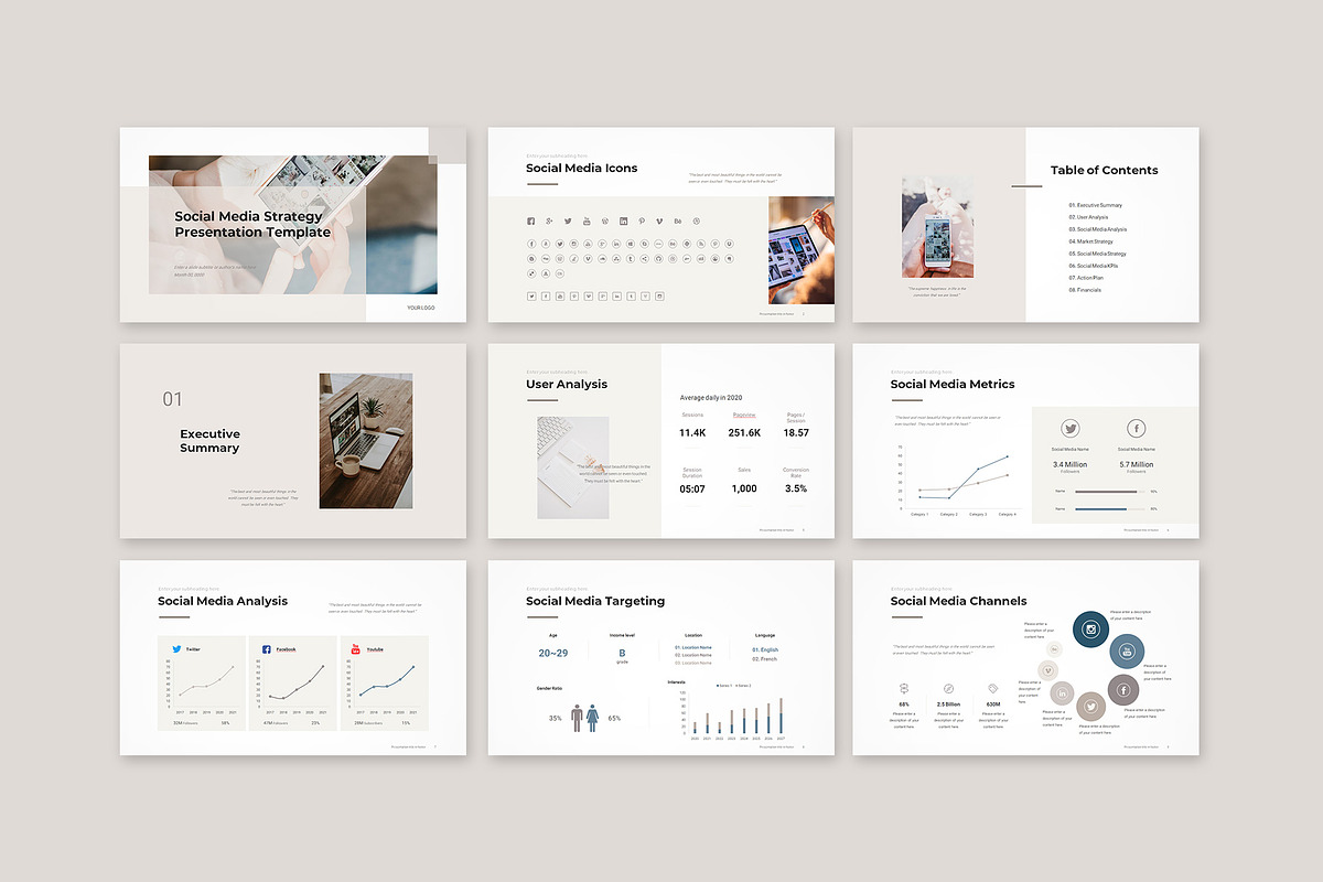 Social Media Marketing PowerPoint, a Presentation Template by CreativityForest (Photo 4 of 16)