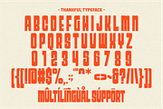 Thankful - Retro Display Typeface, a Sans Serif Font by Pian45 Studio (Thumbnail 7 of 8)