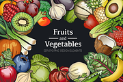 Fruit and Vegetable Vector Clip Art, an Illustration by Lady Spy (Thumbnail 1 of 5)