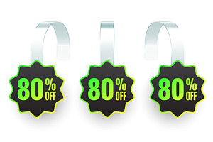 Supermarket promotional wobblers, an Object Illustration by 32pixels