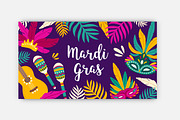 Mardi Gras backgrounds bundle, a Decorative Illustration by Good Studio (Thumbnail 7 of 11)