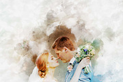 Couples Portrait From Photo, an Action Add-On by Photoshop Action (Thumbnail 7 of 12)