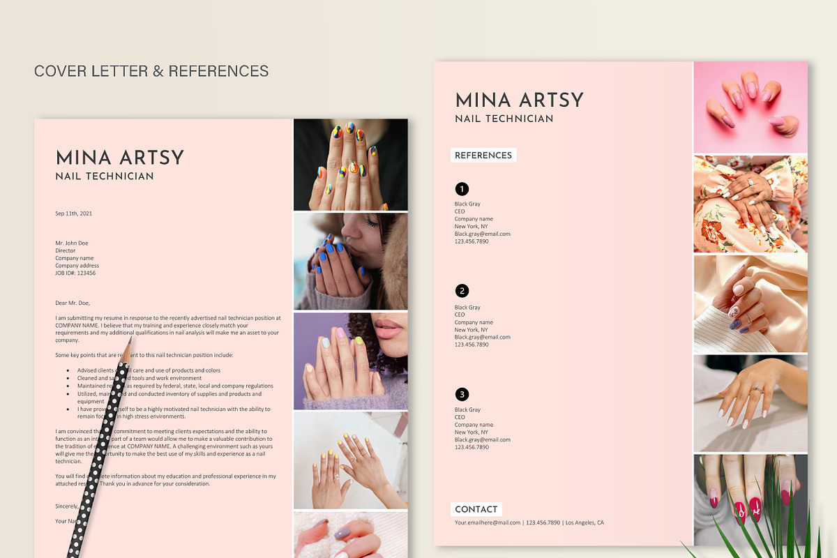 Nail Technician Resume Template, a Resume Template by Stanin Studio (Photo 4 of 10)
