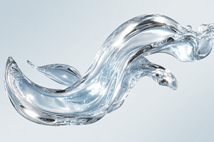 Transparent water forming a dynamic splash, representing concept, a Photo by Studio ANNA