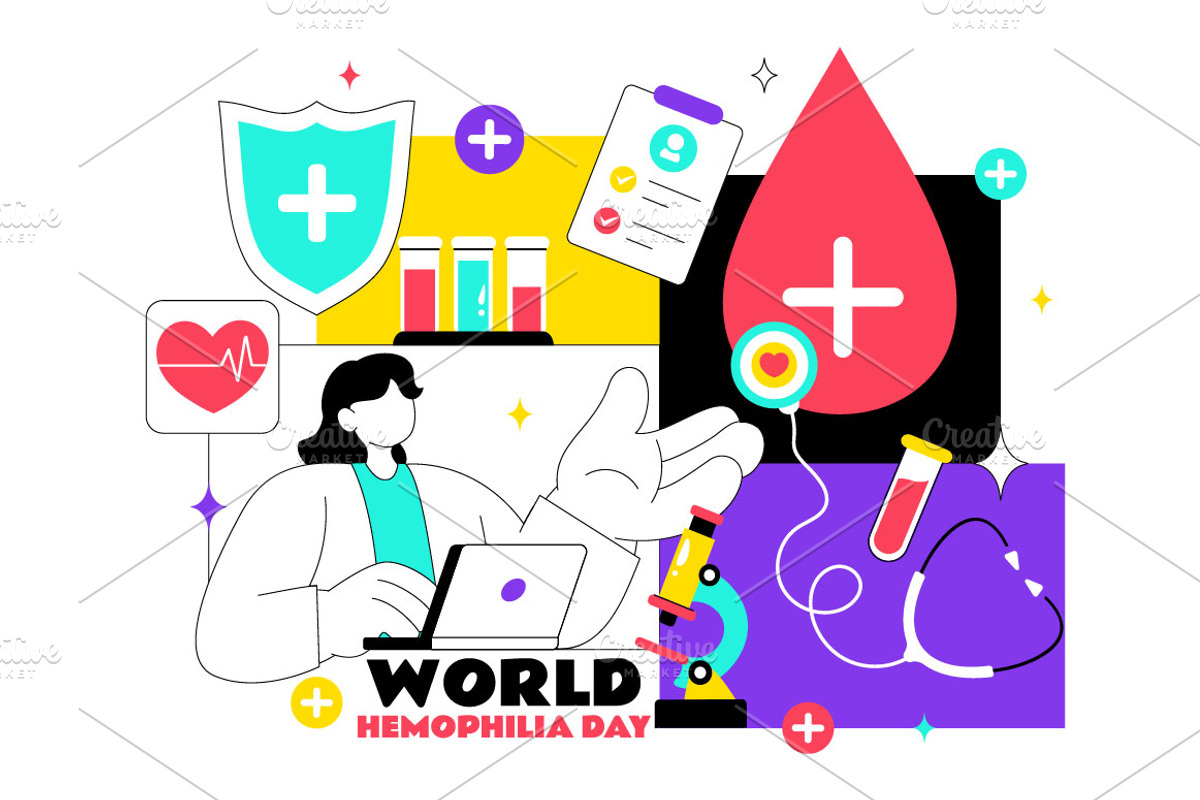 10 World Hemophilia Day Illustration, a Healthcare Illustration by denayunebgt (Photo 4 of 4)