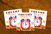 Daylight Savings Time Ends Flyer, a Seasonal Illustration by Kevyn Creative (Thumbnail 2 of 4)
