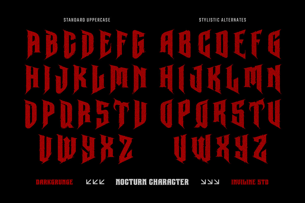 Nocturn - Display Grunge Font, a Handwritten Font by Inviline.co (Photo 3 of 15)
