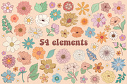 Groovy Garden - Retro Collection, an Illustration by Alina Sh (Thumbnail 3 of 6)