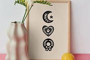 Christmas Folk Linocut Clipart Bundl, an Illustration by ClayStudio (Thumbnail 4 of 6)