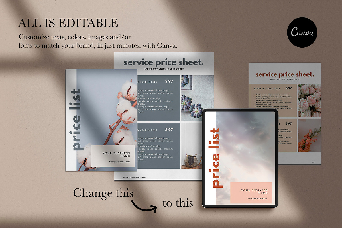 Price List Canva Template | SOPHIA, a Brochure Template by Studio Next (Photo 7 of 8)