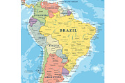 Vector World Map - Large&Detailed, a Decorative Illustration by PorcuPen Works (Thumbnail 2 of 9)