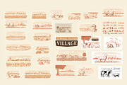 Vintage village. Vector set., an Animal Illustration by bioraven (Thumbnail 13 of 13)