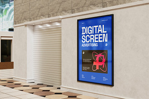 Digital Screen Advertising Mockup, an Advertising Mockup by Unerispace