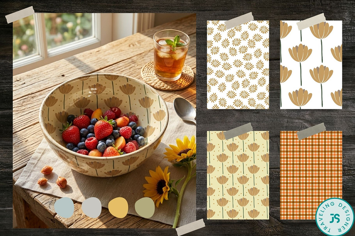 Boho Floral Geometric Pattern Set, a Pattern Graphic by Traveling Designer (Photo 2 of 8)