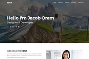 Ezna – Personal Portfolio Template, a HTML Template by HasThemes (Thumbnail 1 of 2)