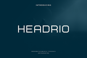 Headrio - Futuristic Typeface