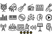 Minimalist Music Icon Set, an Illustration by designvectx (Thumbnail 2 of 3)