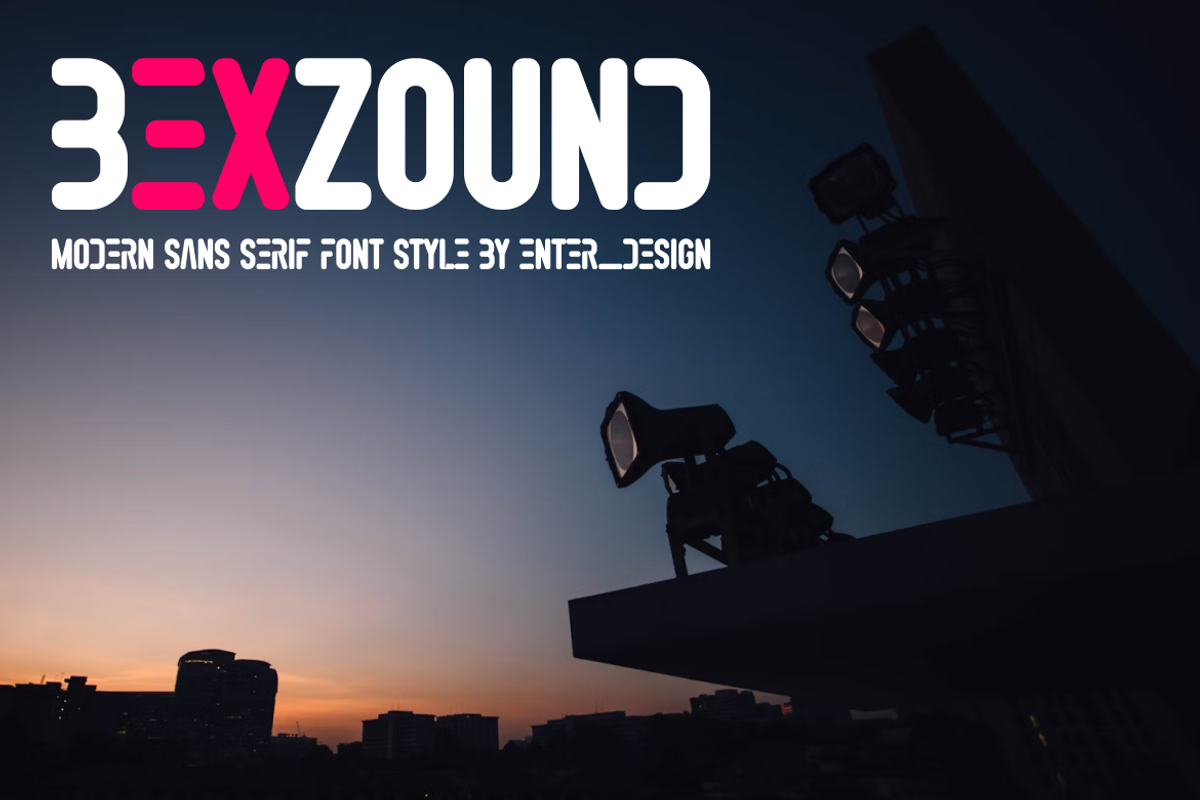 Bexzound Font, a Sans Serif Font by albert_kalingga (Photo 3 of 6)